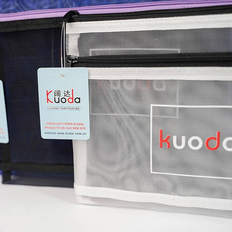 
A4/A5 Notebook Zipper Bag Transparent Nylon Mesh Document File Double Pocket Storage Pouch Stationery 