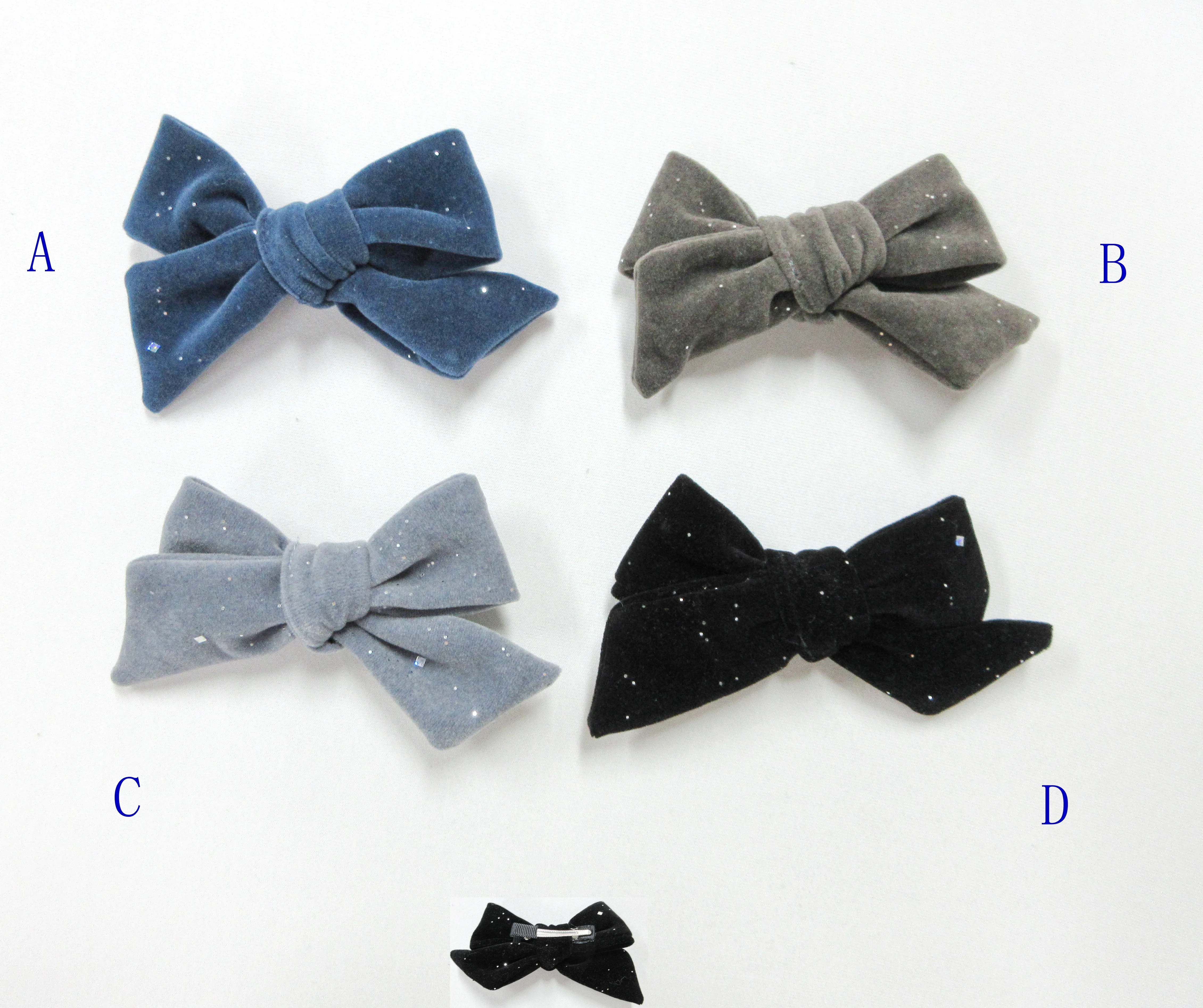 Winter velvet bows  Hair clips for kids baby   HALLOWEEN CHRISTMASBIRTHDAY  GIFT  BSCI FACTORY  CUSTOM ORDER