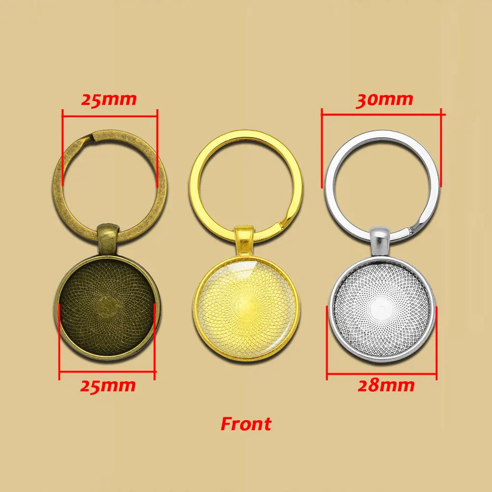 Factory 287 Countries Keychain National Country Flag Key Ring Silver Gold Brass Promotional Gift Glass Dome Cabochon Key Chain