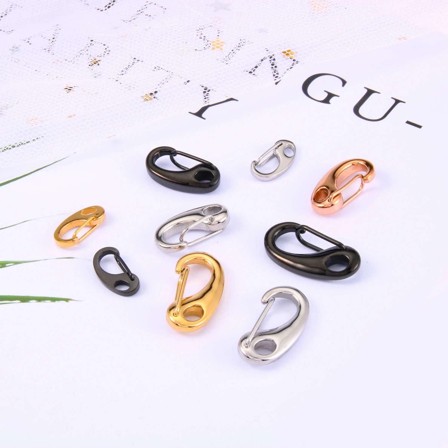 High Quality Fully Stocked Stainless Steel Gold Silver Accessories Snap Lock Lobster Clasps For DIY Jewelry Making