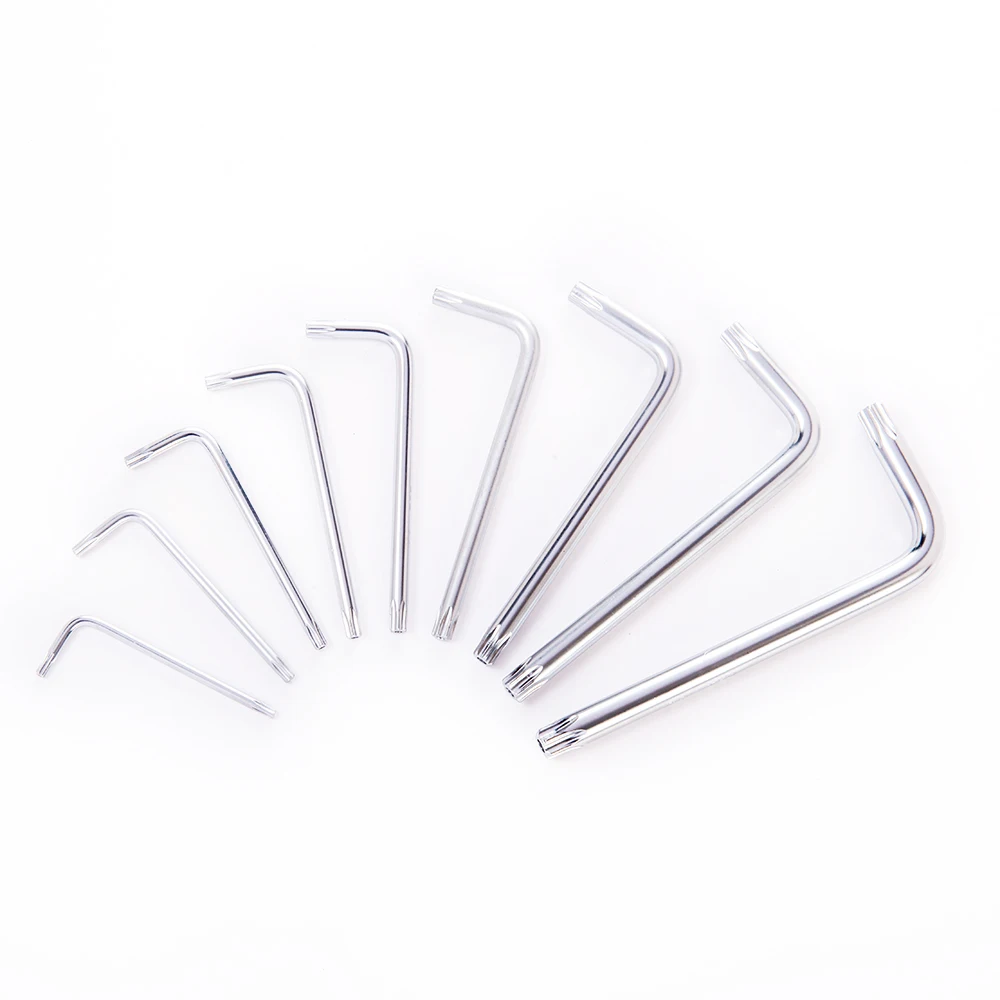 9pcs Multi Bike Bicycle Repair Hand Tool Kit Metric SAE Inch Size L Shape Tamperproof Allen Star Torx Key Wrench Set