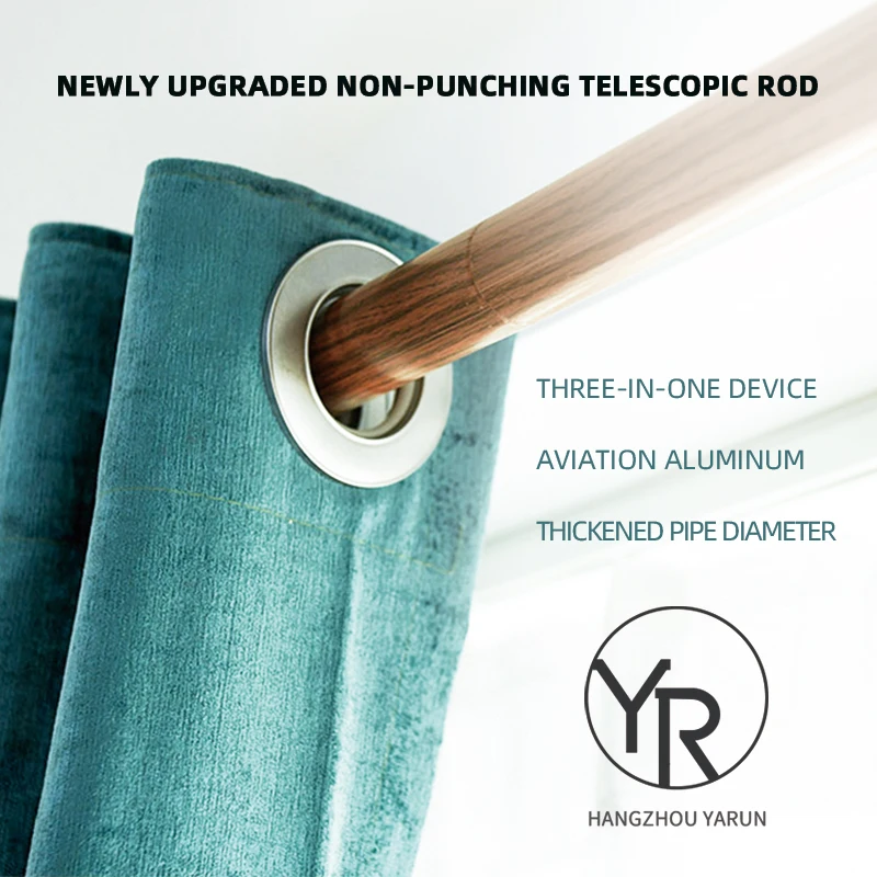 Лидер продаж 0,7-1,1 м композитная стальная труба натяжение Одиночная Регулируемая душевая занавеска С подсветкой Детская вешалка для пальто стержень