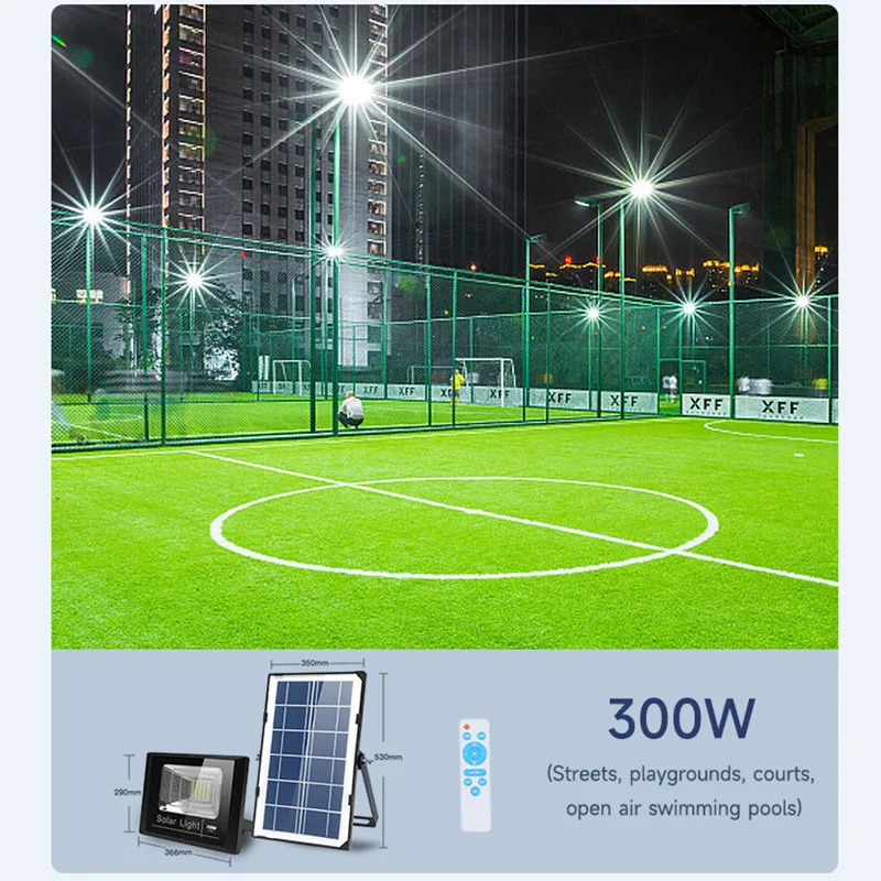 Outdoor Solar projector 50w 100w 200w 300w Waterproof Lighting Marine abs Solar LED Flood Light 300w