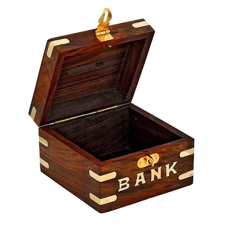 
Coin bank storage chest restoring ancient ways practical saving money wooden boxes 
