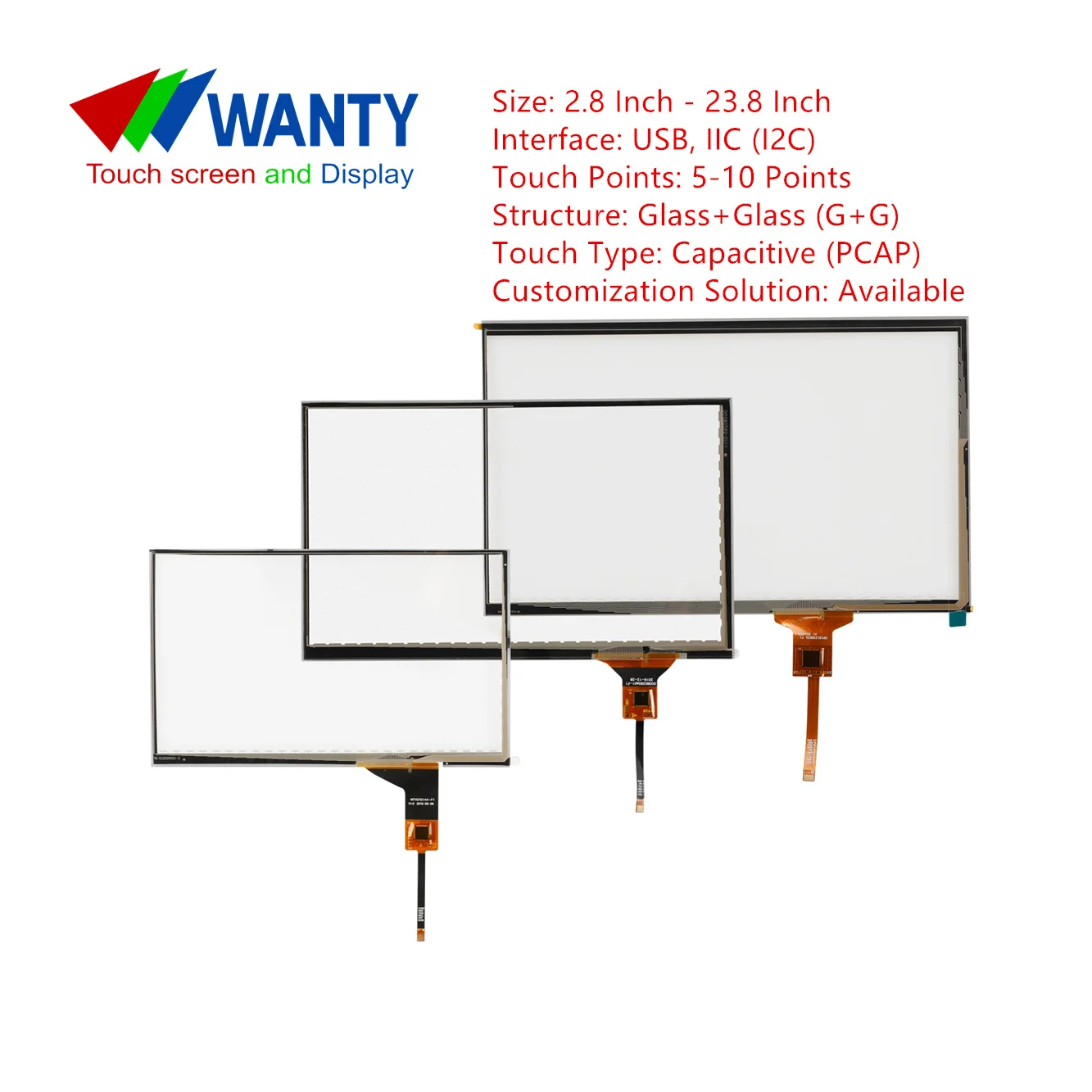 Customized Capacitive Touch Screen Panel For Advertising Machine