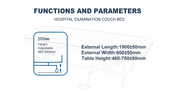 MDK-C102 Hospital Medical Examination Bed,Height Adjustable Examination Table Paper Roll Examination For Clinic