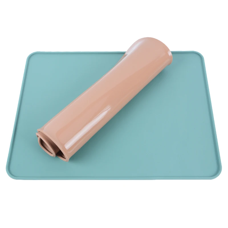 2023 new product Silicone Rectangular Placemat Non Slip Thick Silicon dish drying baking Mat For Baby Eating Dinner Table Mat