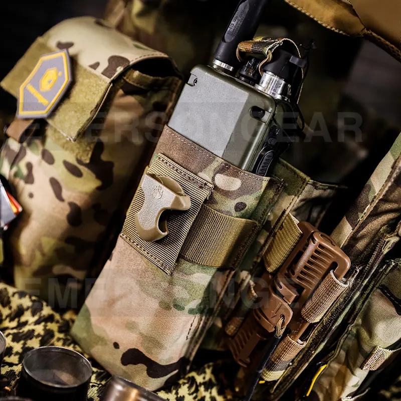 Emersongear Cordura 500D нейлоновый держатель для радио домофона Camo Molle тактический радиопакет с PRC148/152