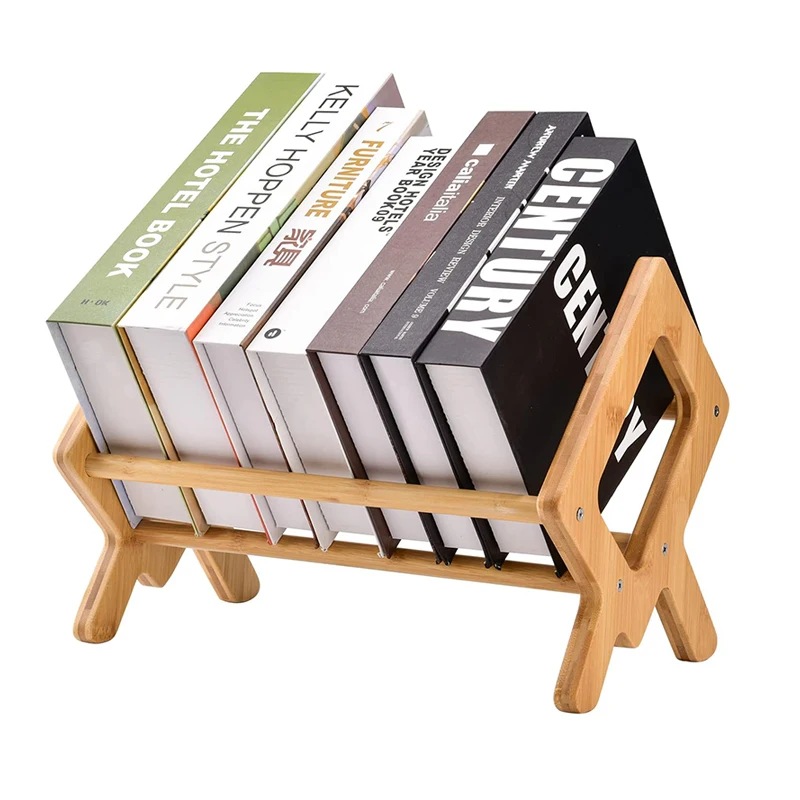 Wholesale Multipurpose Bamboo Book Display Stand Desktop Bookshelf Wooden Book Storage Holder for Home and Office
