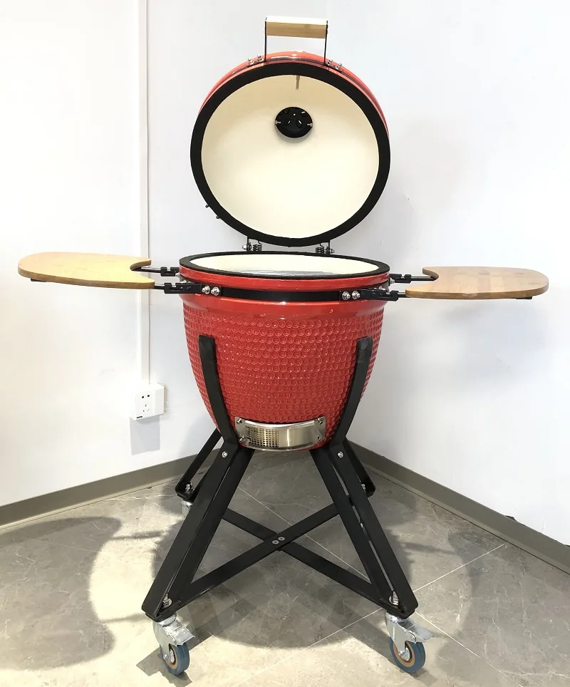 UR-health Garden outdoor ceramic charcoal grill whole chicken lamb chops grill charcoal barbecue smoker 18-inch