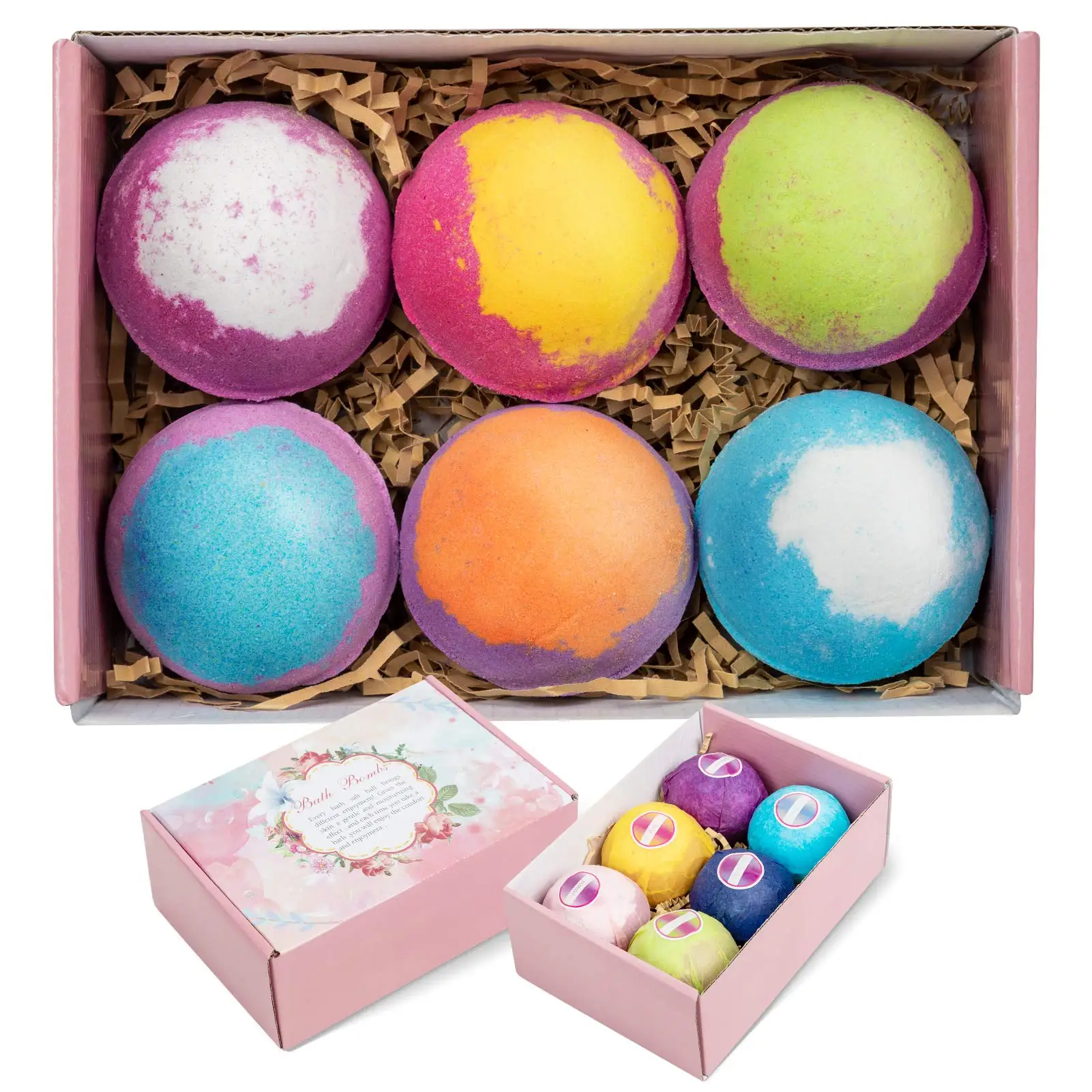 
 Bathroom Sea Salt 100% Natural Bubble Bath Bomb Organic Essen   tial Oil Fizzy Ball Made in China OEM Spa Bathbombs.  
