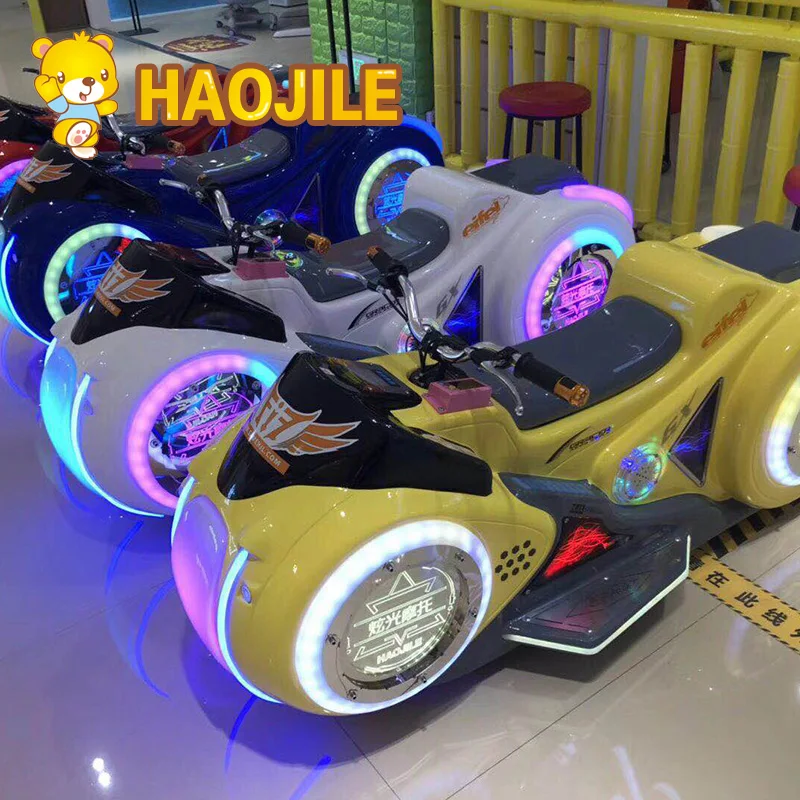 Haojile Wholesale Battery Kids Ride On Motorbike With Radar System For Amusement Park Shopping Mall