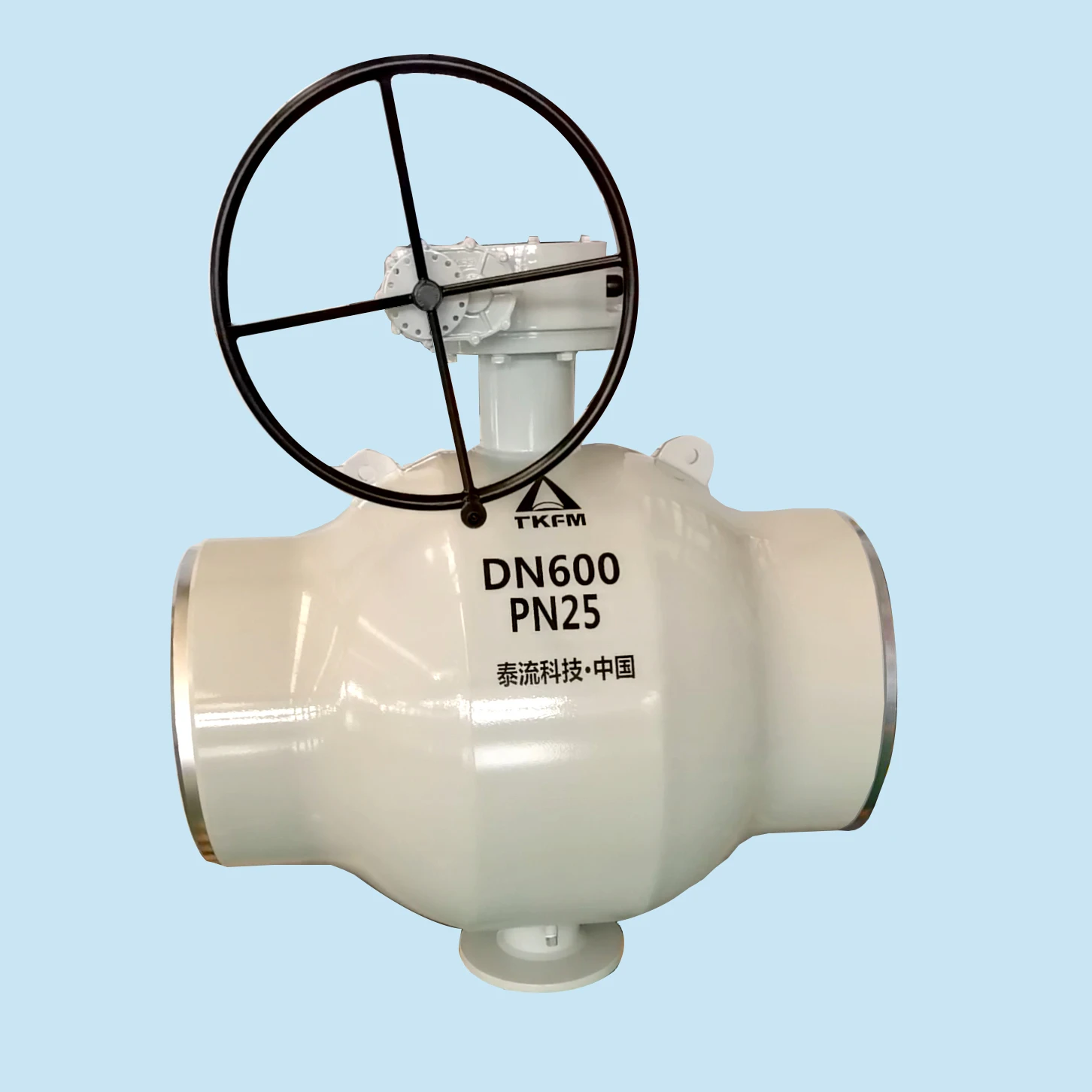 API 6D Petroleum Natural Gas Chemical Industry Use Worm Gear Fully Welded Ball Valve Dn600