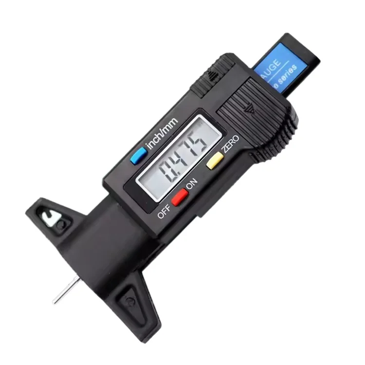 Hot Sale Car Tyre Thickness Gauges Tread Brake Pad Wear Detection Meter Measurer Tool LCD Display Digital Tire Tread Depth Gauge
