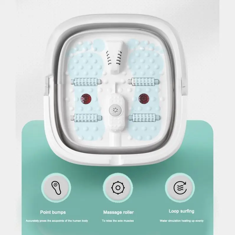 Portable Folding Foot Bath Barrel Collapsible Bath Foot SPA Massage Foot Bath Tub For Home