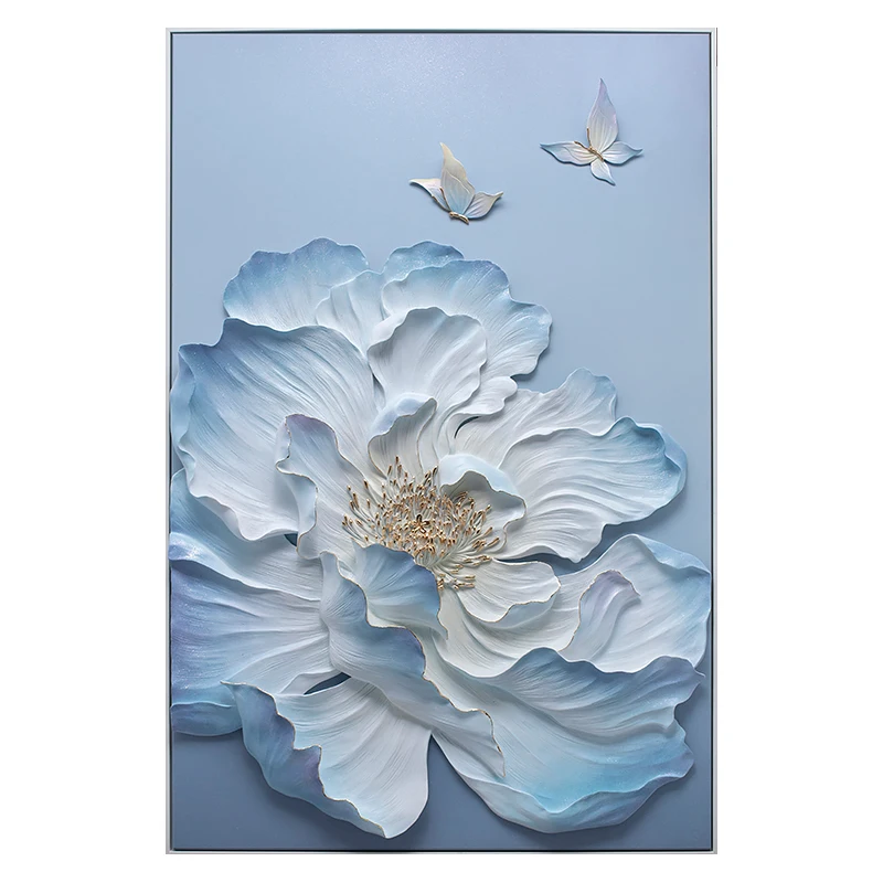 100% handmade 3D art rose home decor oil hanging painting