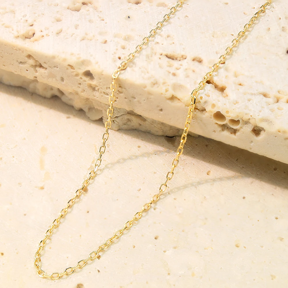 Fine Fashion 14 K Jewelry for Women Real Gold Necklace 14 karat Solid Gold Jewelry Cable Chain Wholesale