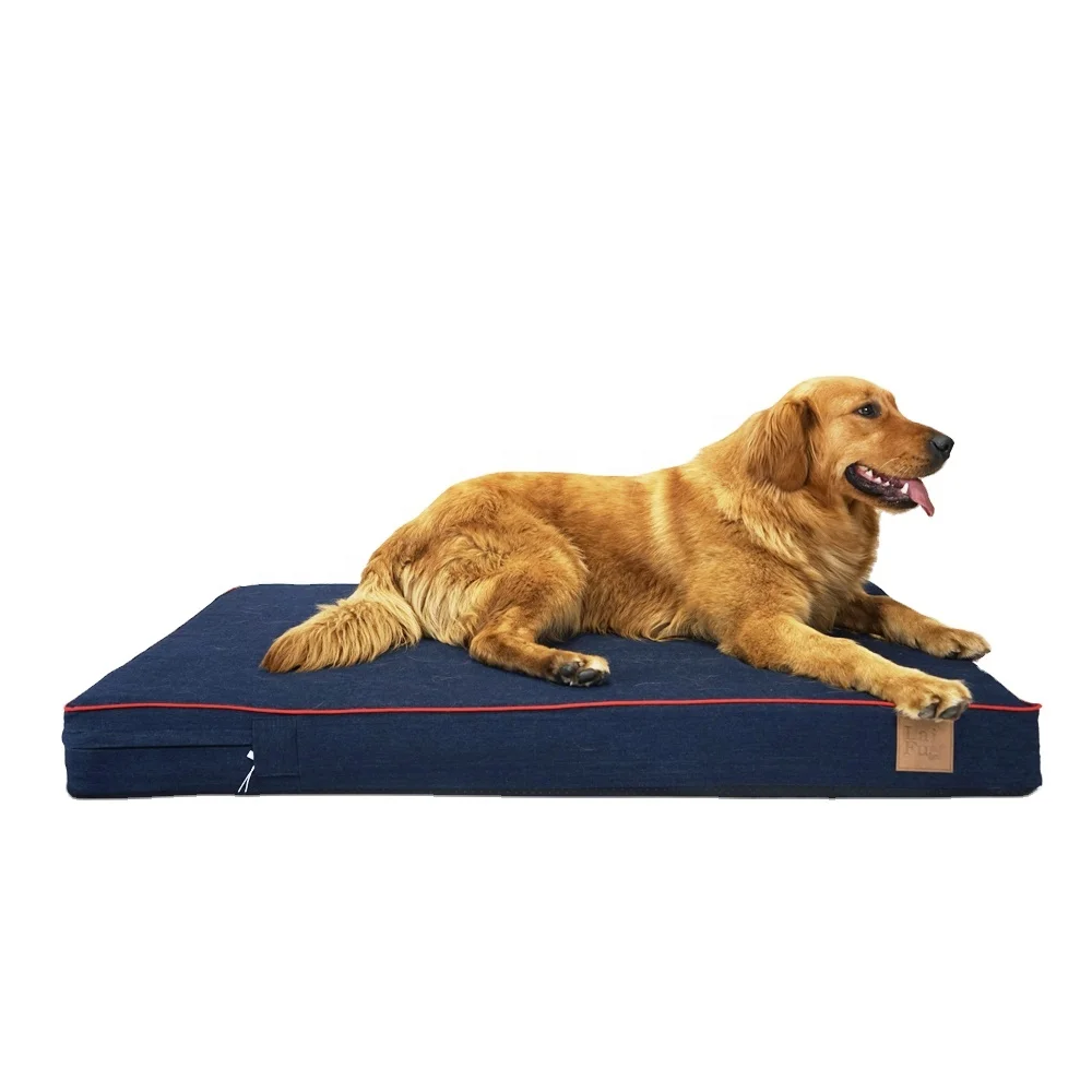 
Laifug dropshipping Rectangular orthopedic memory foam sofa dog pet bed with soft removable washable cover mattress 