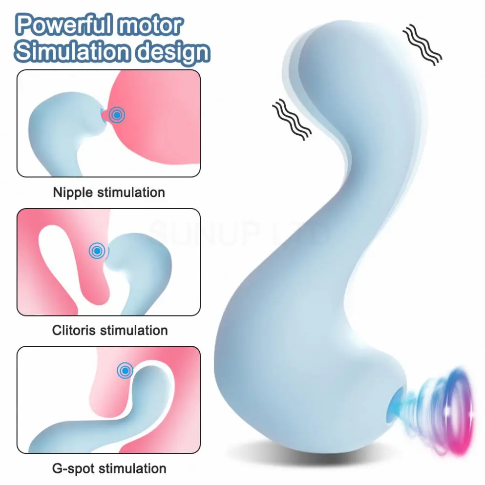 Free Custom Box - Cute Duck Nipple Clit Stimulator Sucking Vibrator G Spot Dildo Vibrator with 7 Breathing Lights