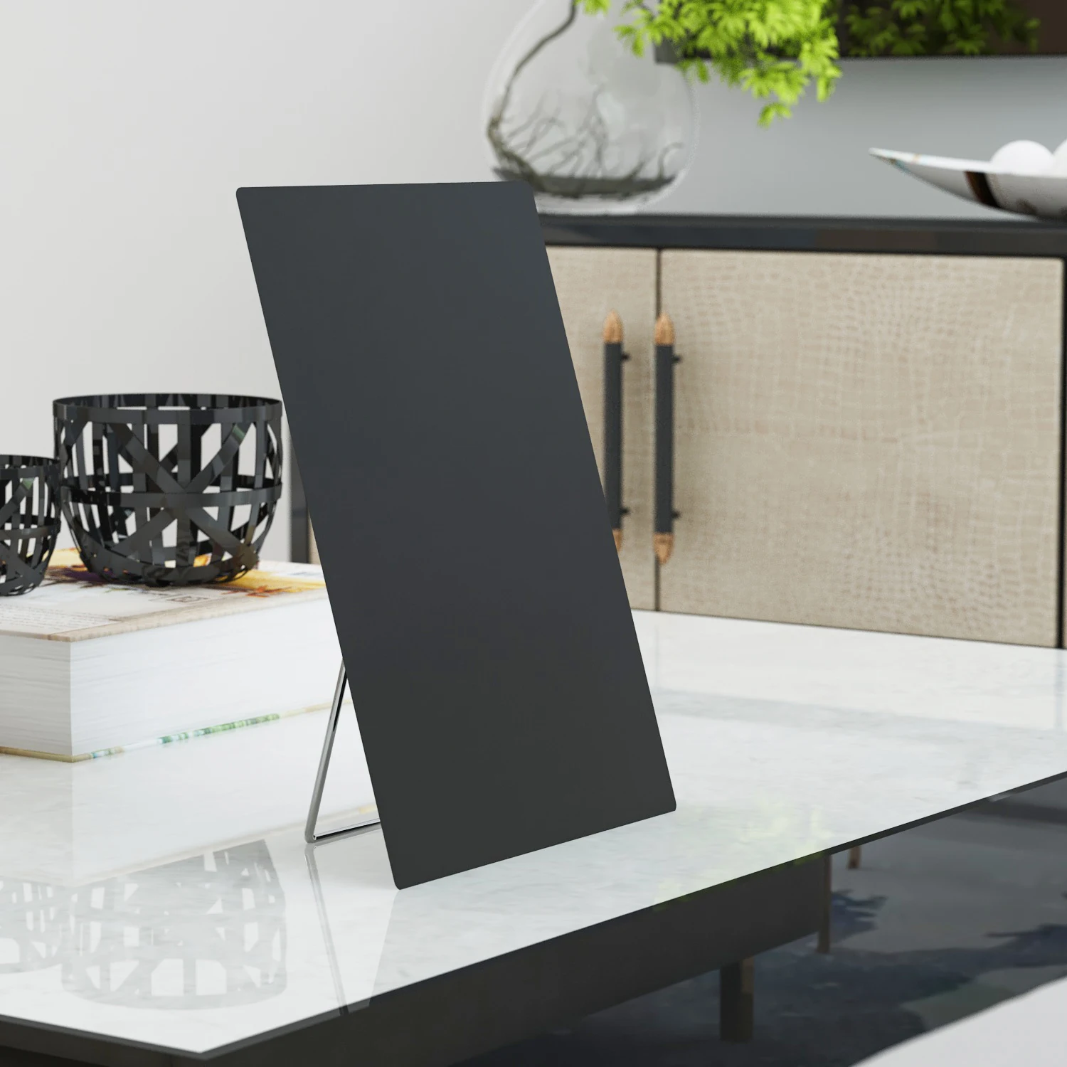 Magnetic Bulletin Board with Stand Mini Magnetic Memo Board Magnet Board Easel for Displaying Photos Notes Cards Poem Spices