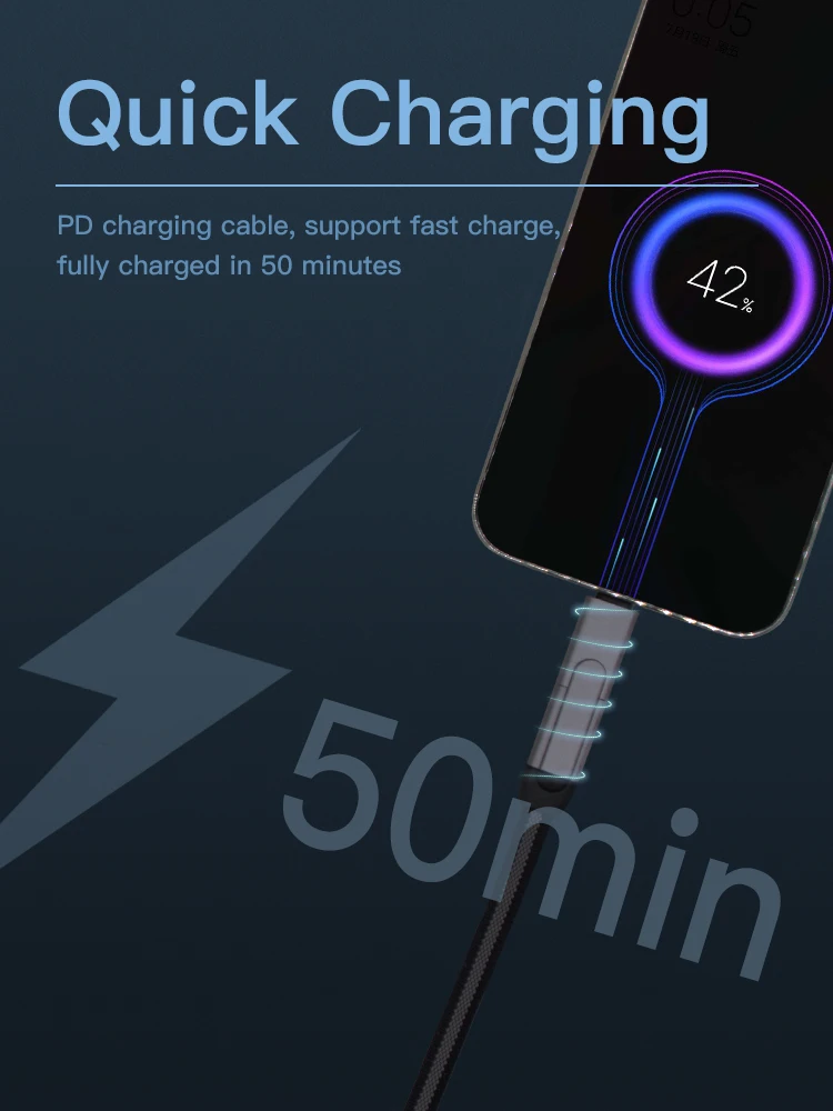 PD 60W Fast Charging Braided 3 4 in 1 USB Cable Universal Cabo Micro Kabel 10 in 1 USB C To USB C To Type C Multi Charger Cable