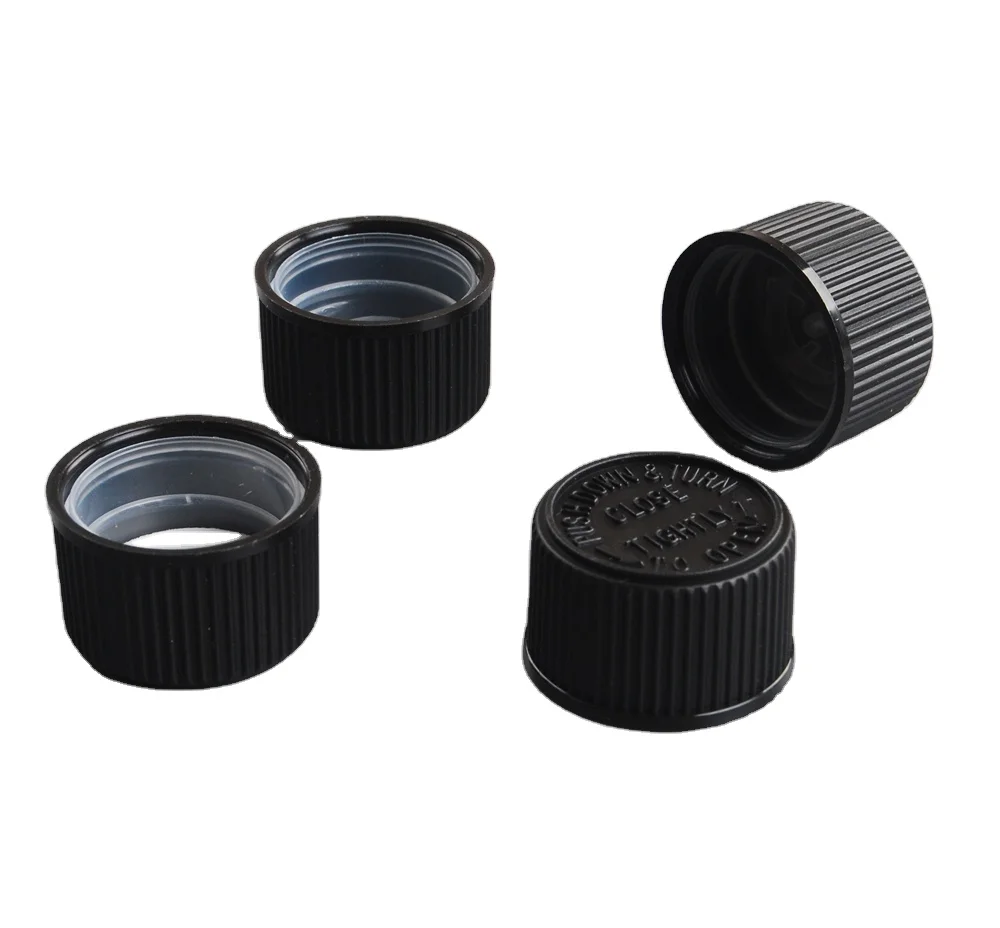 24mm bottle plastic child resistant CRC lid with PE liner