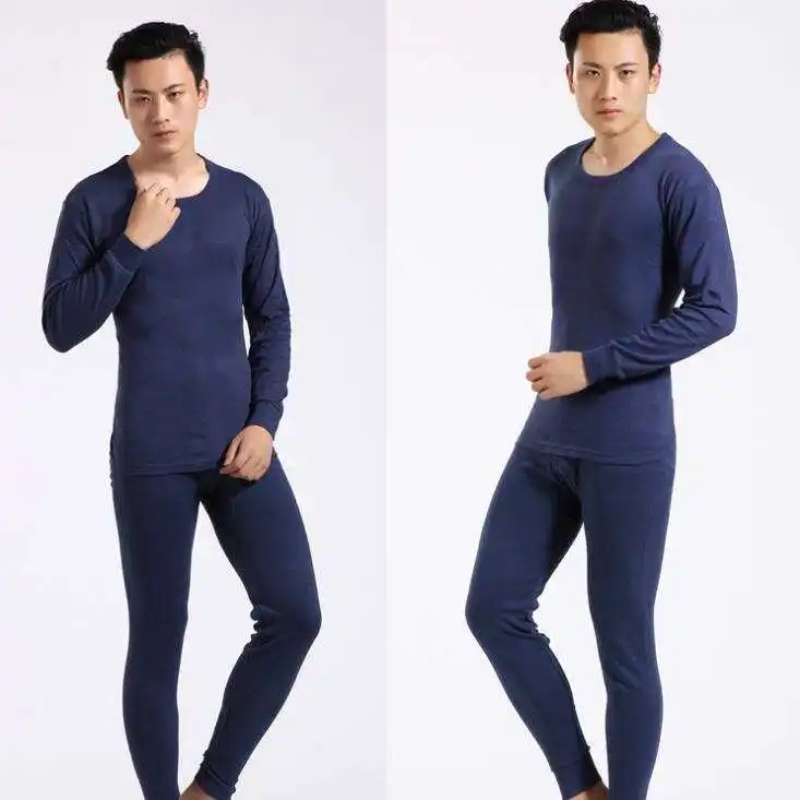 Прямая продажа с фабрики, модный мужской однотонный хлопковый базовый хлопковый свитер, костюм на осень и зиму, термобелье, оптовая продажа