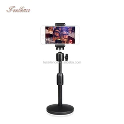 Selfie and Live Stream Cell Phone Accessories Holder Stable Mobile Stand Phone Holder for Desk