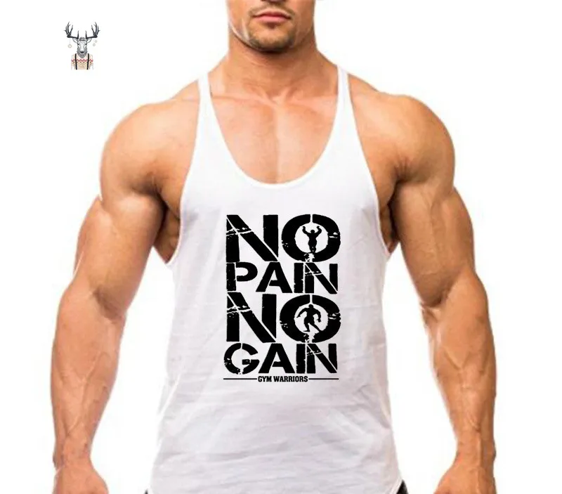 
Low MOQ Customize Printing Breathability Logo Sports Fit Stringer Mens Tank Top Gym 