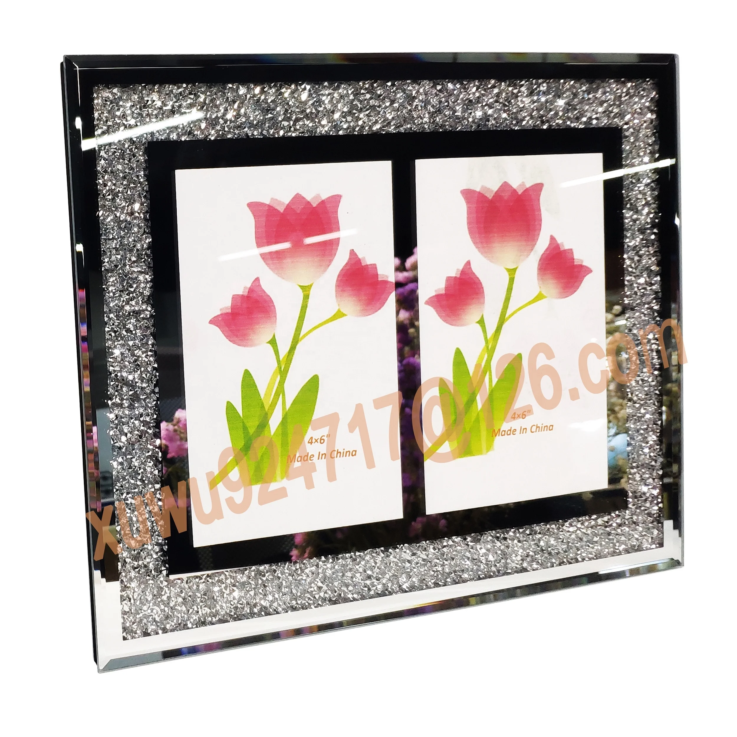 Luxury Colorful Crystals Photo Frame Glass Crystals Diamond Picture Frame Europe Style Glass Photo Frame