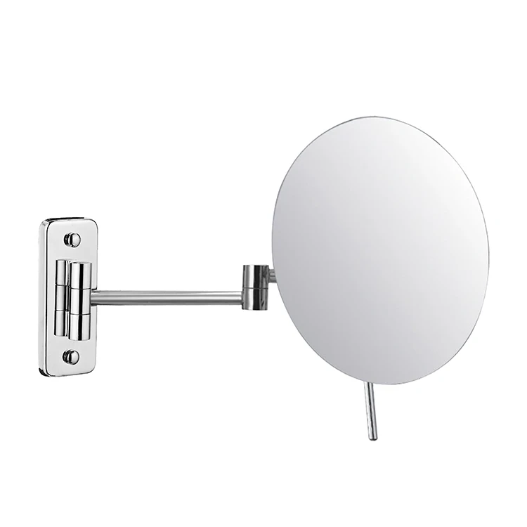 Kaiiy Makeup Mirror Single Sided Wall Mounted Double Bares Round Bathroom Cosmetic Mirror