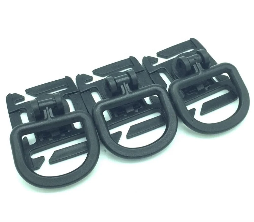 Spot wholesale outdoor backpack accessories inner warp 1 inch plastic rotatable D-shaped buckle