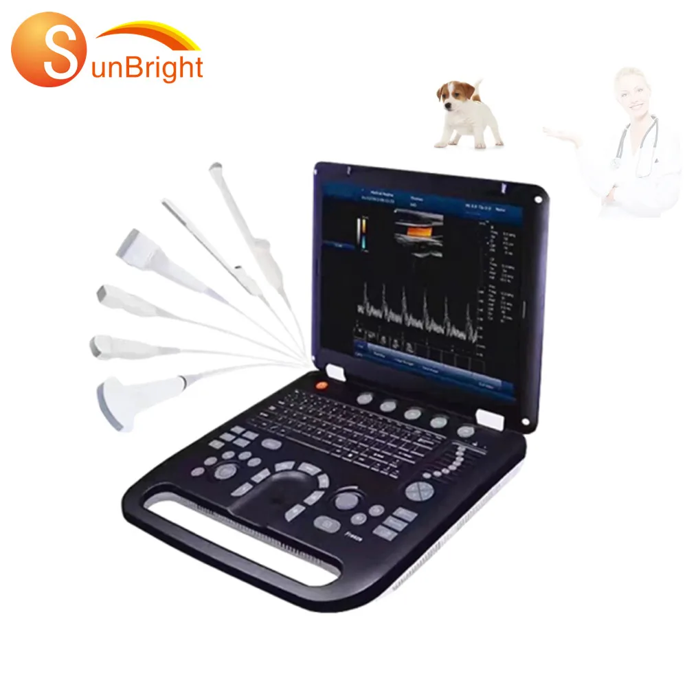 2 set software human and animal use Laptop Ultrasound Scanner Machine with probe