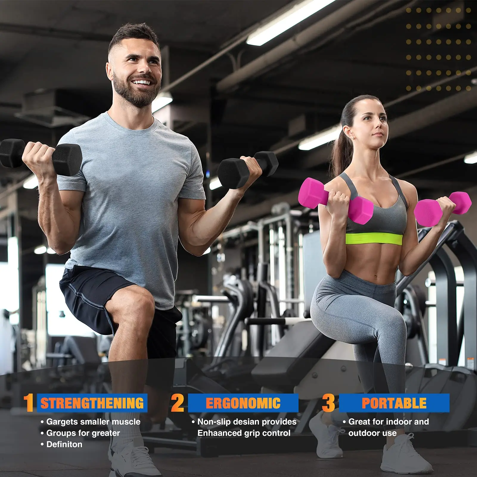 Sports Hand Weights Neoprene Dumbbells Bone Soft Touch Dumbells