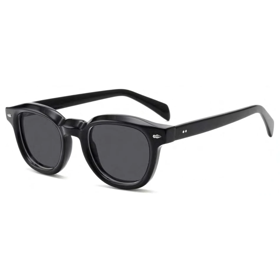 Europe version of the trend of black round classic versatile  Customization high-quality acetate sunscreen polarized sunglasses