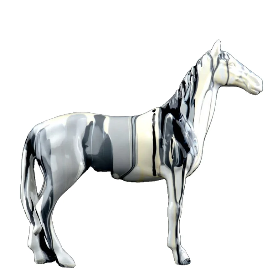 Chinese Folk Art Collection Horse Statue Home Decor Outdoor Pop Art Sculpture (2).jpg