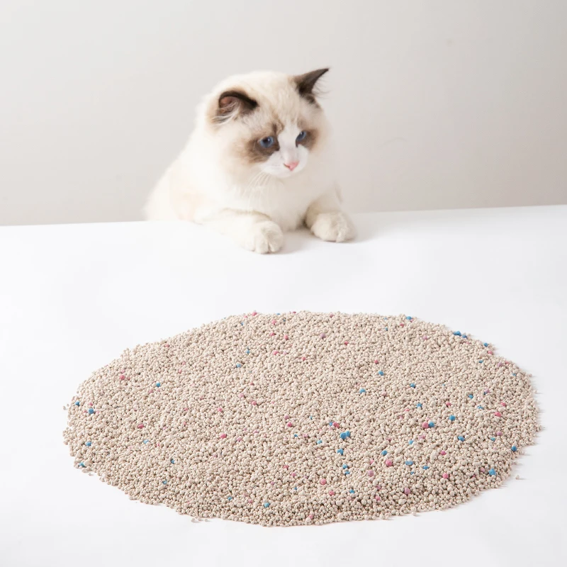 Fast Shipping Wholesale Manufacturer Peach Green Tea Sakura Smell Good Eco Friendly 5KG 10KG BENTONITE Cat Litter