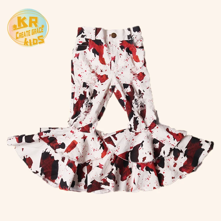 Высококачественные детские брюки-клеш для девочек, леггинсы из молочного шелка, детские брюки, джинсы с колокольчиками для девочек