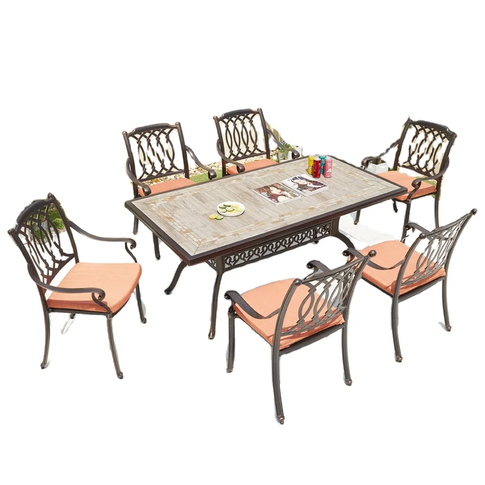 Aluminum Cast Furniture Table and Chair Suit for Home /Hotel/Countryard Outdoor