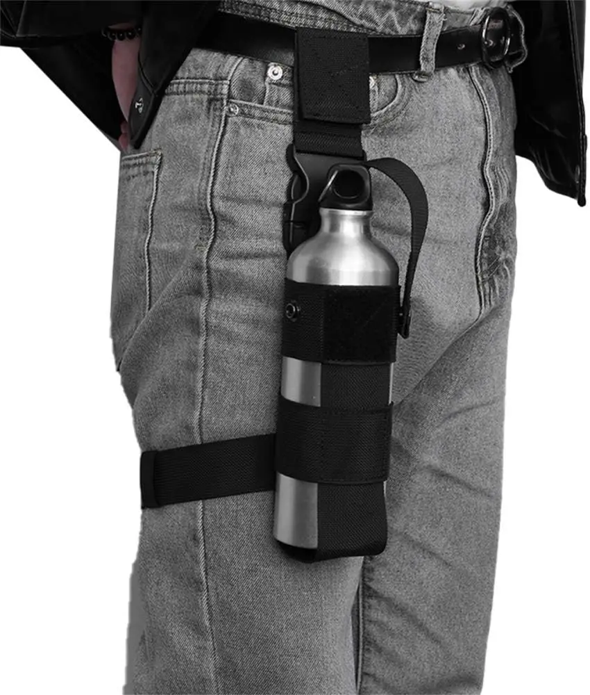 Nylon Drop Leg Bottle Bag Webbing Thigh Handy Multi Functional Fire Extinguisher Holder Pouch