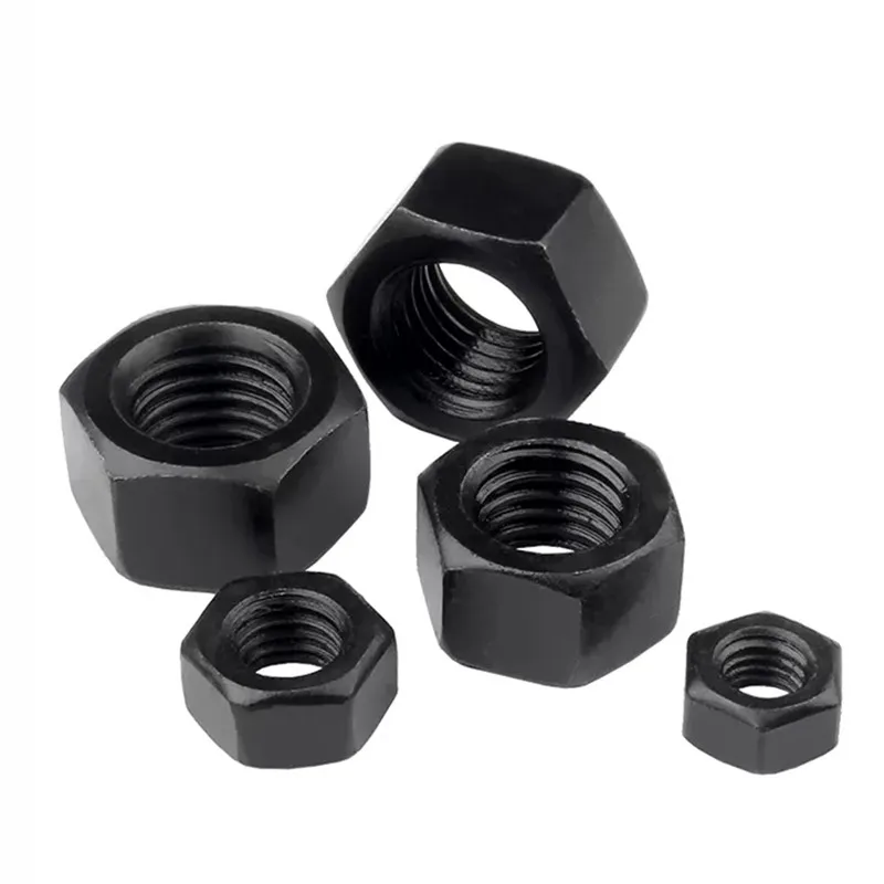 High Strangth Grade 8.8 10.9 Carbon Steel Inox Black Hexagon Nut Black Oxide DIN934 UNC UNF M10 - M42 Bige Size Hex Nut