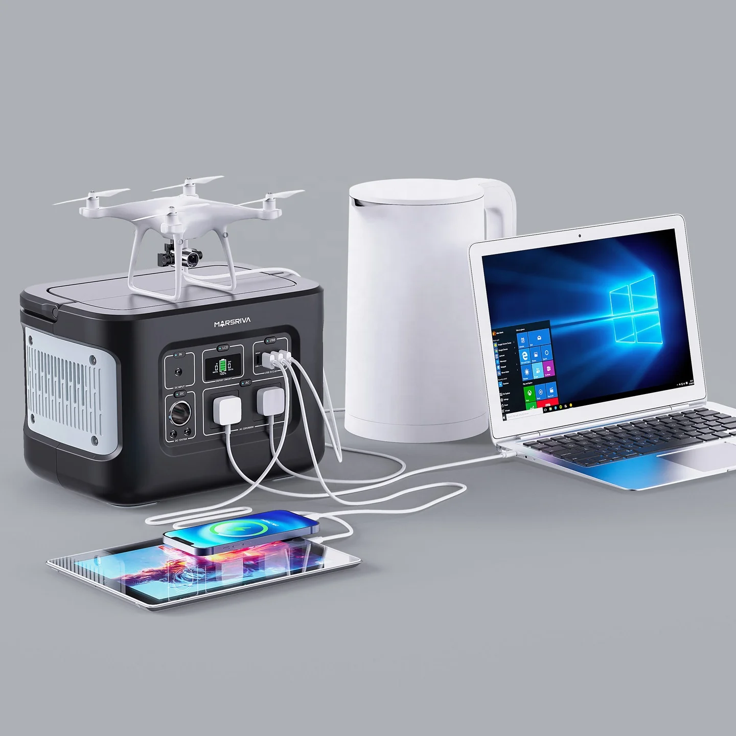 China MARSRIVA High Capacity 220V Fast Charging Portable Power Supply With Inverter