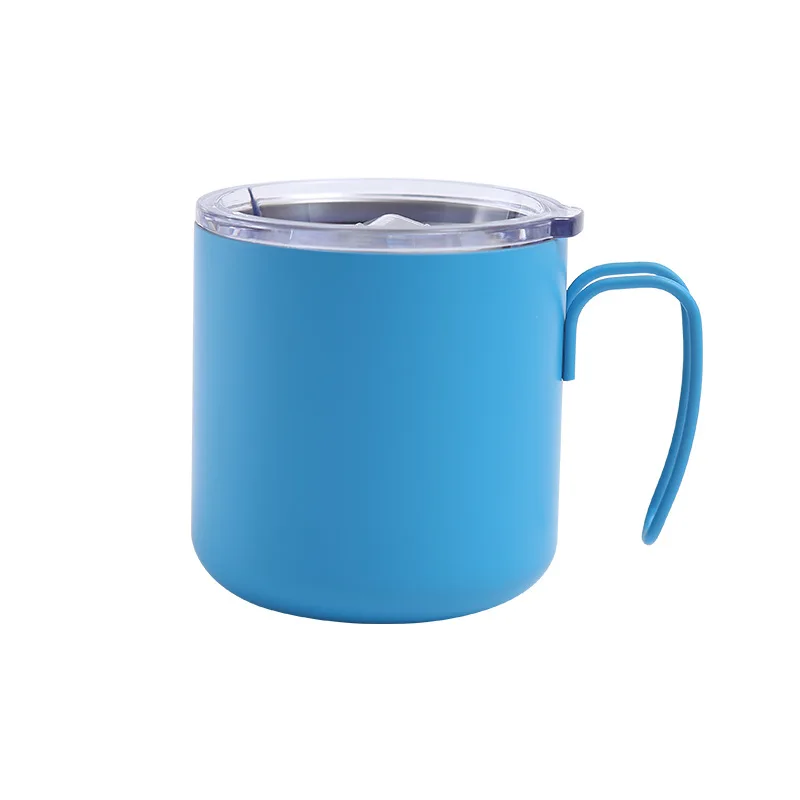 customized 12oz double wall stainless steel vacuum insulated sublimation blanks coffee tumbler mug with handle for sublimation