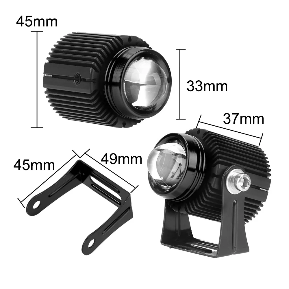 12V 15w Car SUV JEEP Truck ATV Scooter Motorcycle LED Aux Spotlight With White High Beam Amber Low Beam Light