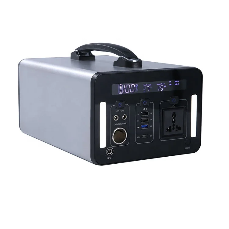 Outdoor 110V Power Bank Station Over-Charging Protection 1000W Portable 1000 Watt Solar 1000Wh Power Station