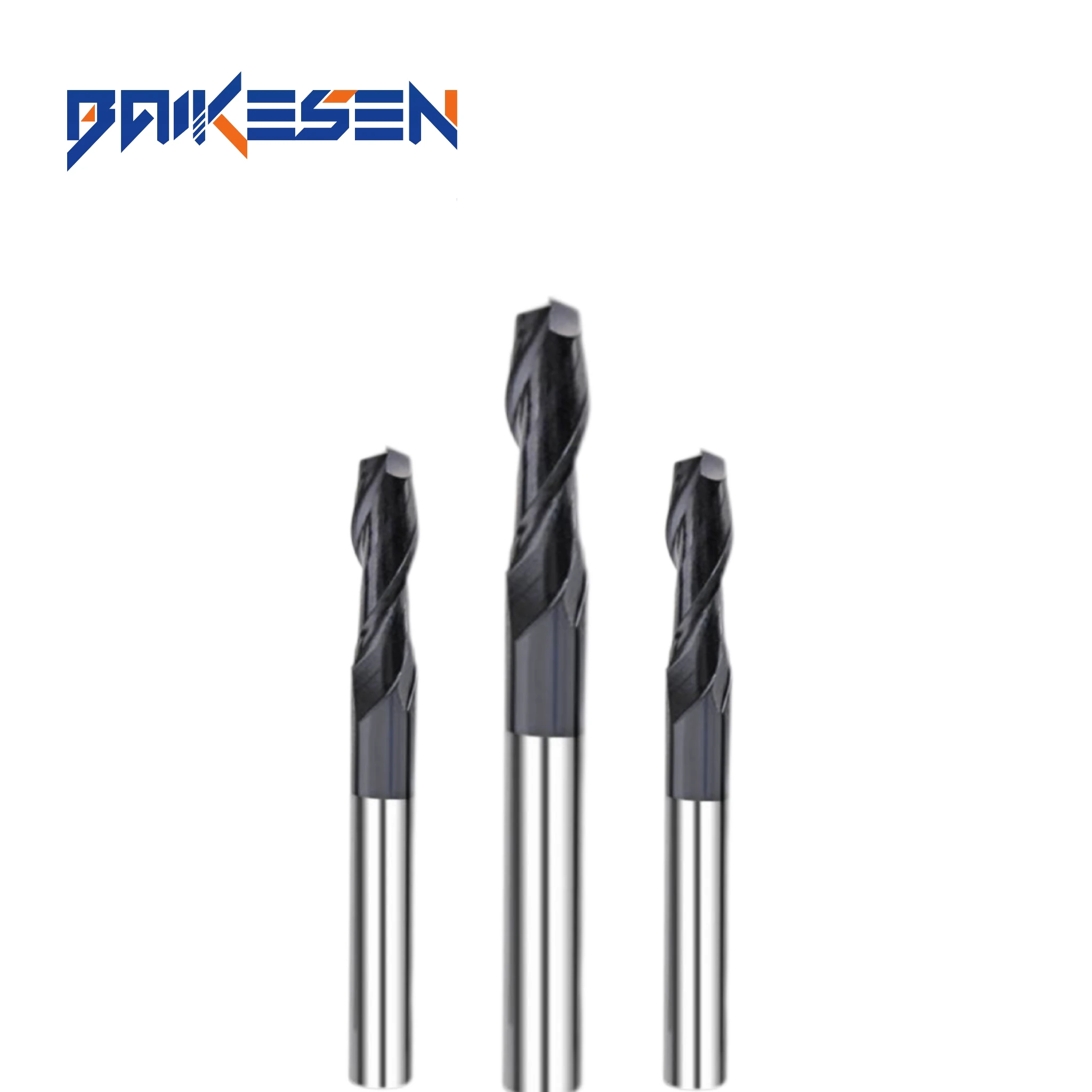 BKS Long Tool Life Carbide CNC 2 Flutes Corner Radius End Mill Cutters For Carbon fiber