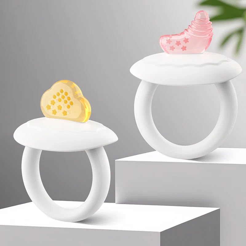 New Arrivals Ultra Soft Food Grade Silicone Baby Teething Toys Bpa Free Moon Cloud Baby Silicone Teethers Ring For Babies