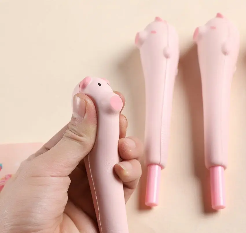 Creative soft cute cat decompression breathable gel pen student pinch pen decompression pen student supplies 0.5mm