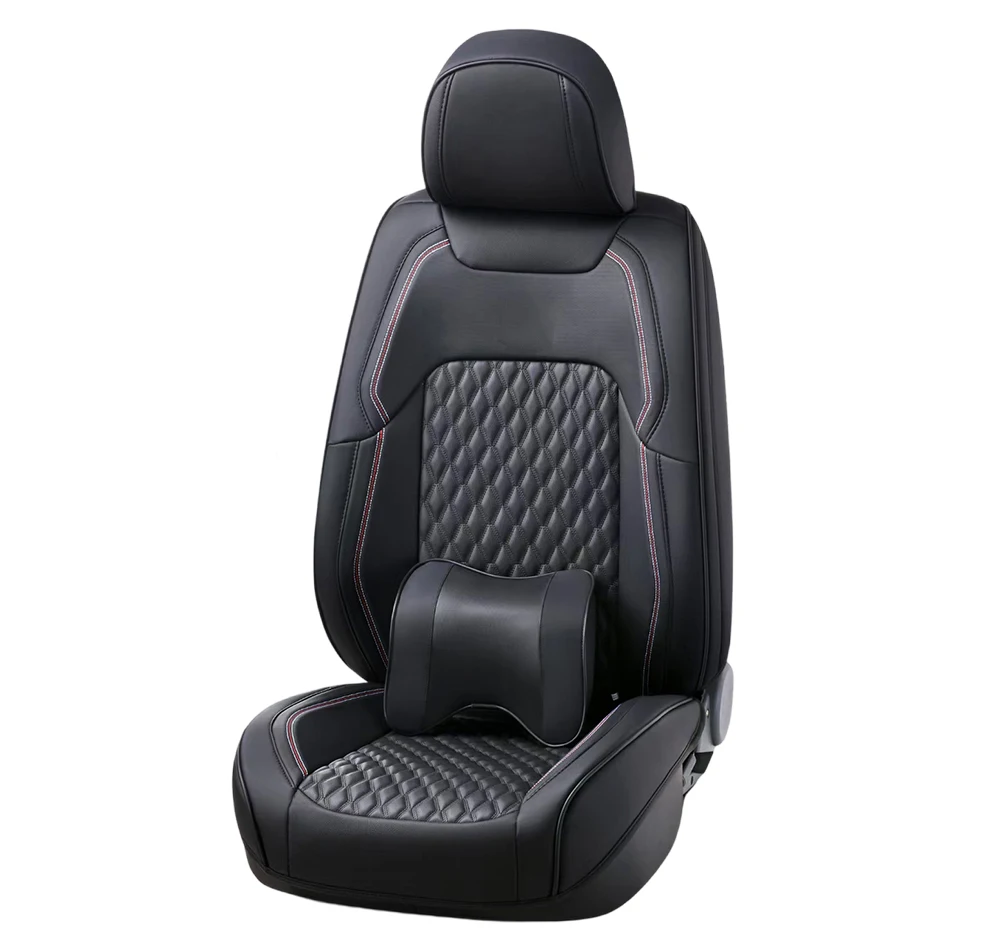 Luxury Universal 5D PU leather Car Seat Covers Full  universal 5pcs car seat cover