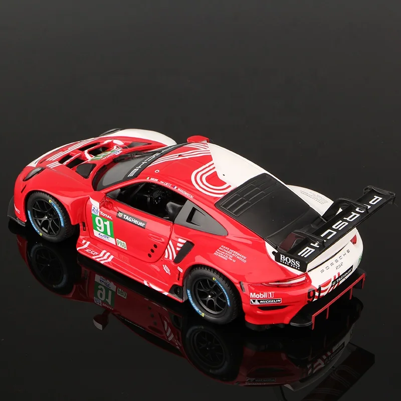 Bburago 1:24 2020 Porsche 911 RSR LM сплав спортивный автомобиль статический литой модели автомобилей игрушки